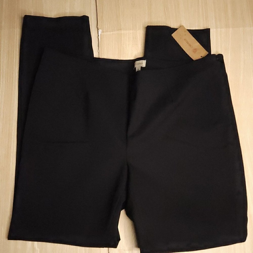 Cremieux Womens New Black Flat Front Side Zip Pants 14
